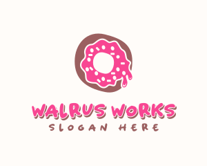 Doughnut Icing Letter O logo design