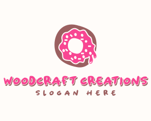 Doughnut Icing Letter O logo design