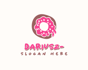 Eat - Doughnut Icing Letter O logo design