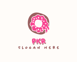 Doughnut Icing Letter O logo design