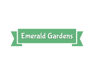 Garden Green Banner logo design