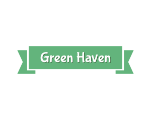 Garden Green Banner logo design