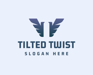 Wing Bird Letter T logo design