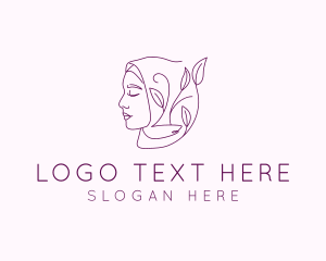 Islam - Hijab Woman Beauty logo design