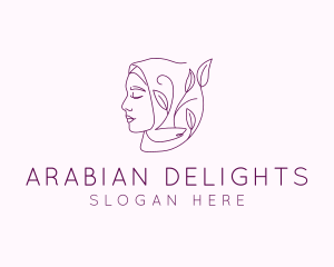 Arabic - Hijab Woman Beauty logo design