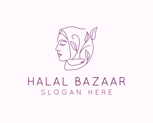 Muslim - Hijab Woman Beauty logo design