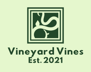 Grapevine - Green Vine Frame logo design