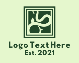 Ecological - Green Vine Frame logo design
