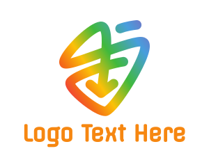 Rainbow - Rainbow Pride Arrow logo design