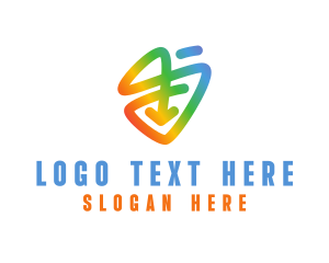 Lgbtiq - Rainbow Pride Arrow logo design