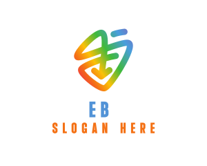 Rainbow Pride Arrow Logo