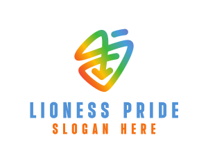 Rainbow Pride Arrow logo design