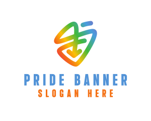 Rainbow Pride Arrow logo design