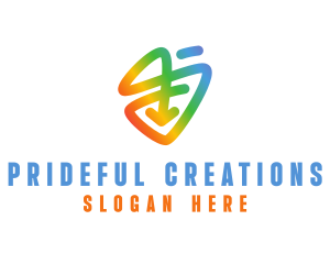 Pride - Rainbow Pride Arrow logo design