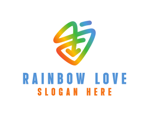 Rainbow Pride Arrow logo design