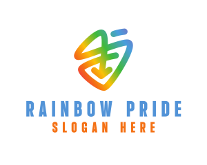 Gay - Rainbow Pride Arrow logo design