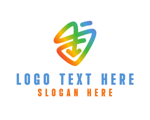 Lgbt - Rainbow Pride Arrow logo design