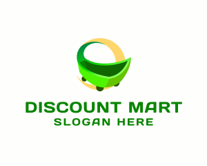 Bargain - Grocery Mall Cart logo design