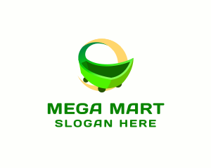 Hypermarket - Grocery Mall Cart logo design