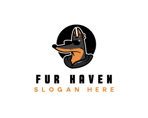 Fur - Doberman Cool Shades logo design