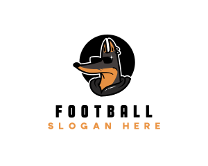 Mascot - Doberman Cool Shades logo design