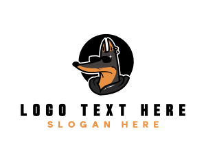 Pet - Doberman Cool Shades logo design