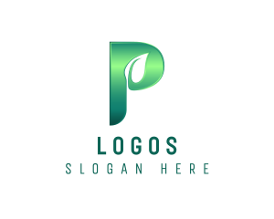 Horticulture - Glossy Leaf Letter P logo design