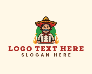 Mustache - Mexican Restaurant Chef logo design