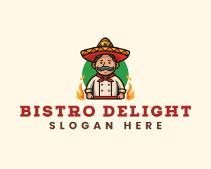 Mexican Restaurant Chef logo design