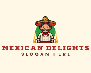 Mexican Restaurant Chef logo design