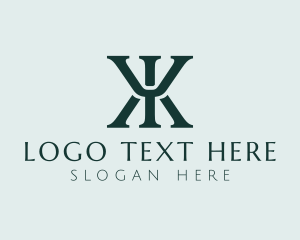 Legal - Modern Trident Psychology Letter YK logo design