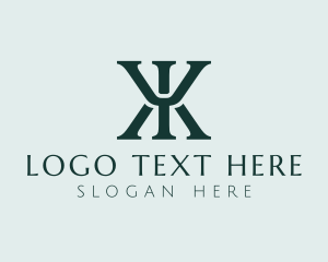 Physician - Modern Trident Psychology Letter YK logo design