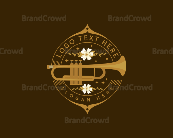 Musical Trumpet Performer Logo