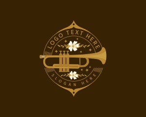 Trumpet Player - Musical Trumpet Performer logo design