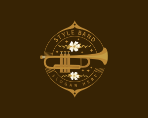 Musical Trumpet Performer logo design