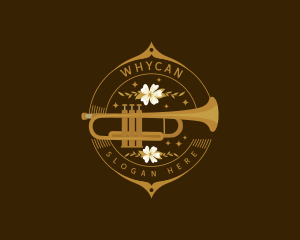 Badge - Musical Trumpet Performer logo design