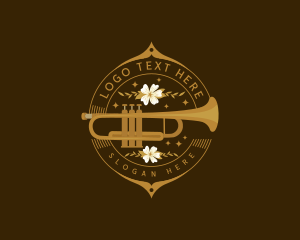 Musical Trumpet Performer Logo