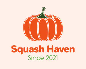 Squash - Minimalist Orange Pumpkin logo design