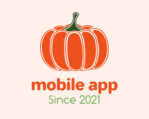 Grocer - Minimalist Orange Pumpkin logo design