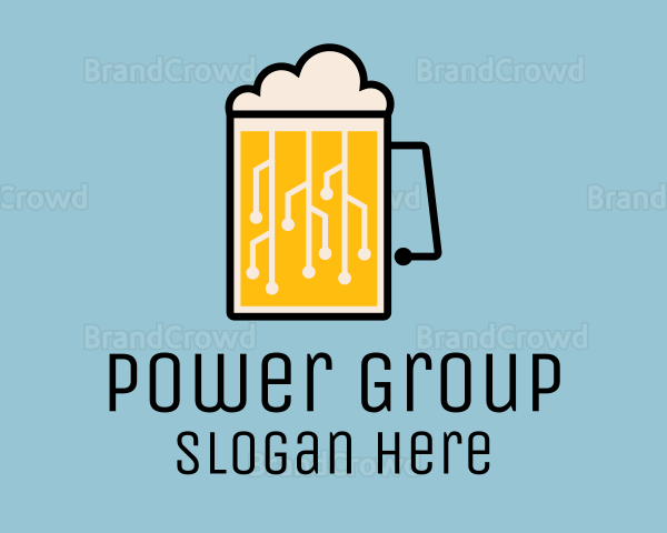 Beer Mug Circuit Logo