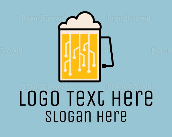 Beer Mug Circuit Logo