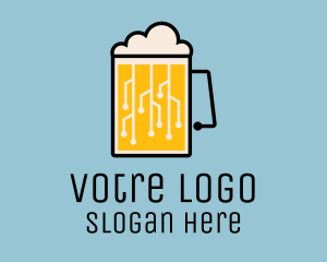 Bistro - Beer Mug Circuit logo design