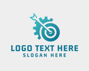 Strategic Marketing - Target Arrow Gear logo design