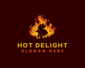 Hot Fire Chicken  logo design