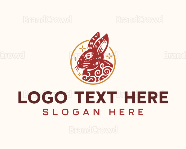 Rabbit Chinese Zodiac Logo