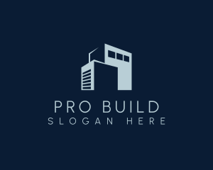 Storage Building Warehouse logo design