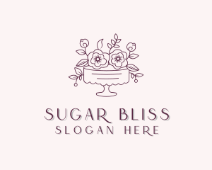 Sweet - Sweet Flower Cake logo design