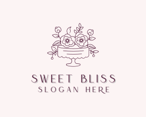 Sweet Flower Cake logo design