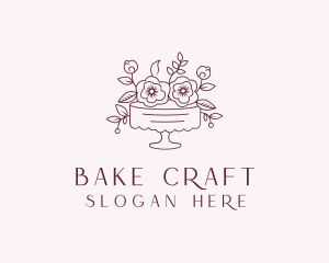 Sweet Flower Cake logo design