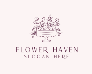 Sweet Flower Cake logo design